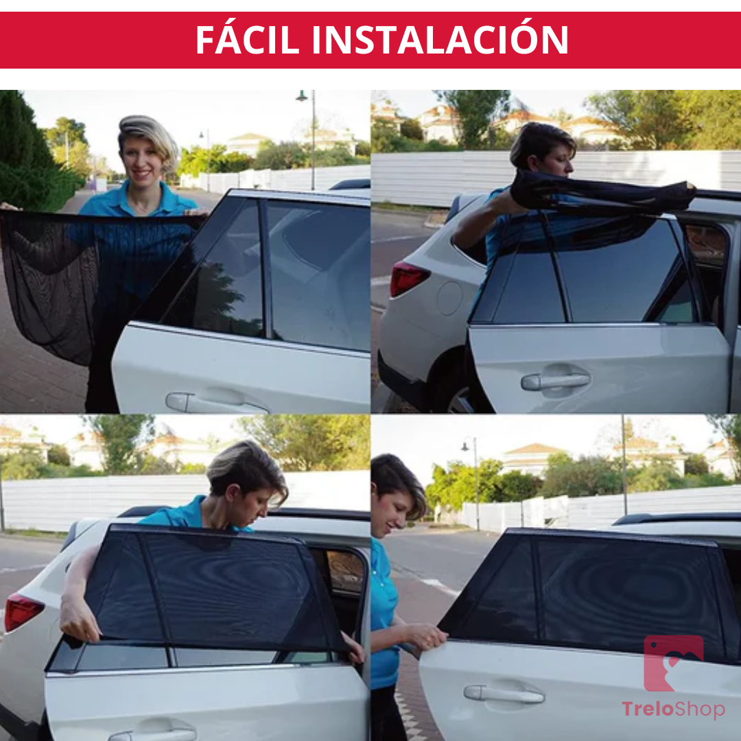 SET DE 4 MALLAS PARA AUTO CON PROTECCIÓN UV | ORIGINAL | ENVÍO GRATIS