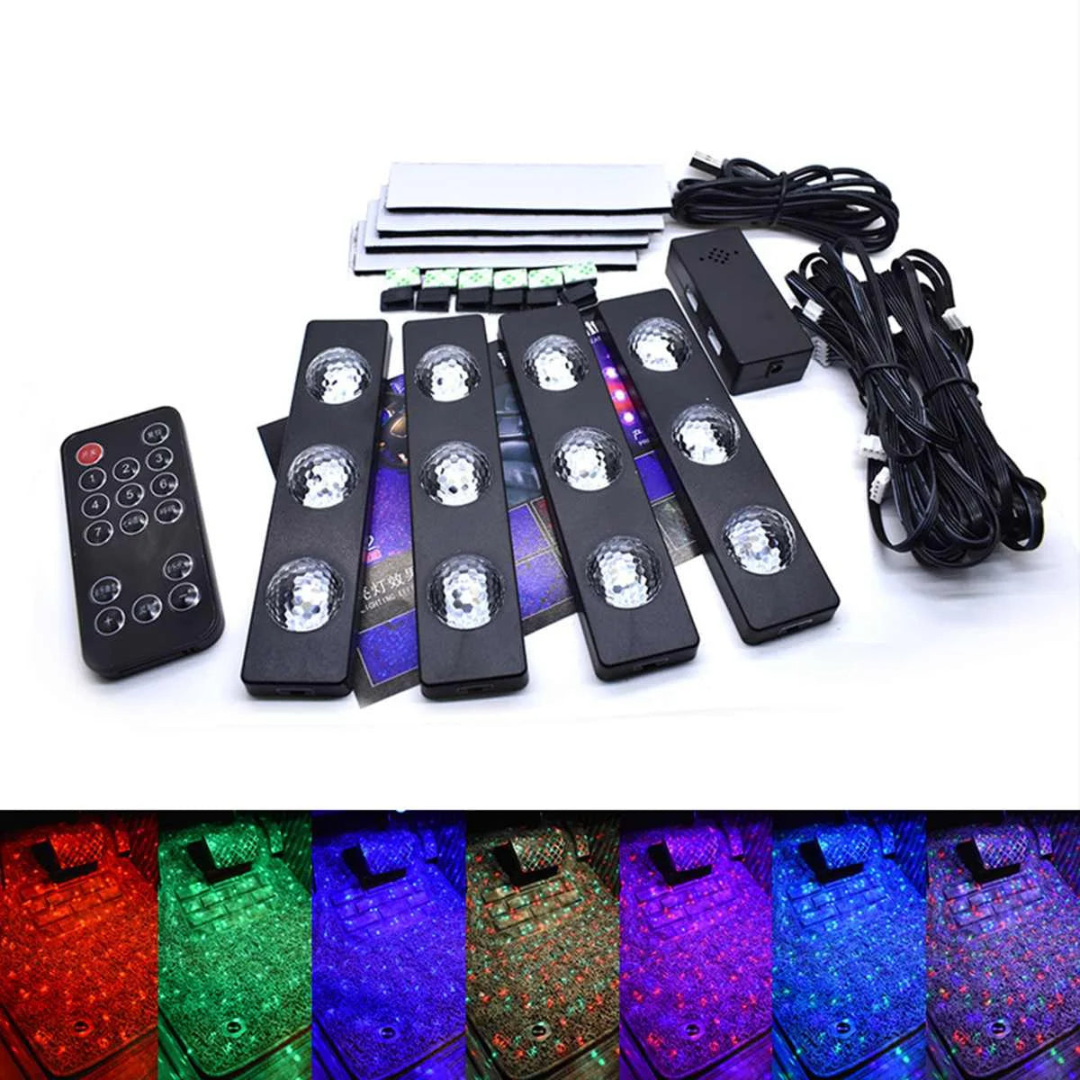 SET DE LUCES LED PREMIUM PARA INTERIOR DE AUTO | ORIGINALES | ENVÍO GRATIS