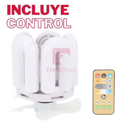 FOCO VENTILADOR LED CON CONTROL REMOTO | ORIGINAL | ENVÍO GRATIS