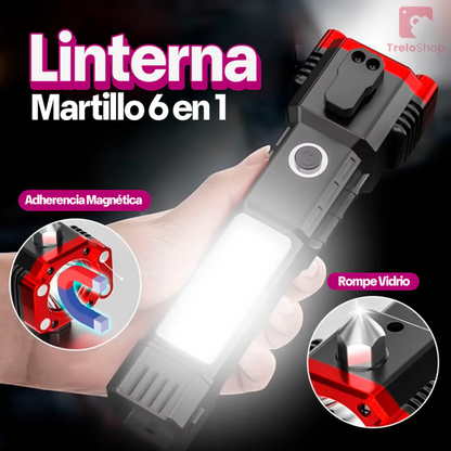 Combo de Supervivencia: Linterna Táctica 6 en 1 | ORIGINAL | ENVÍO GRATIS